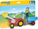 PLAYMOBIL 1.2.3 - 6964 Traktor mit Anhänger, ab 1,5 Jahren